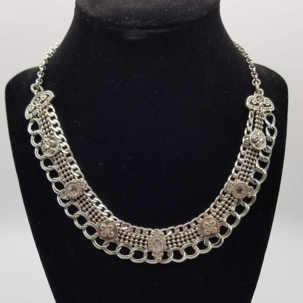 Vintage Brighton Collar Necklace with Rhinestones